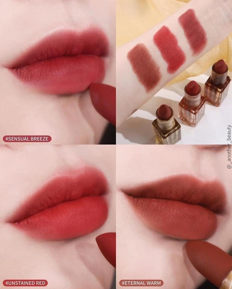 Son Thỏi 3CE Soft Matte Lipstick Version Deep Under More Deep - Unstained Red 3.5g