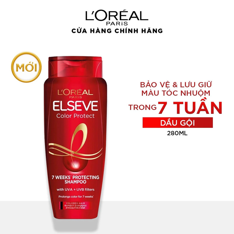 Dầu Gội Loreal Elseve Color Protect Giữ Màu Dành Cho Tóc Nhuộm 280ml