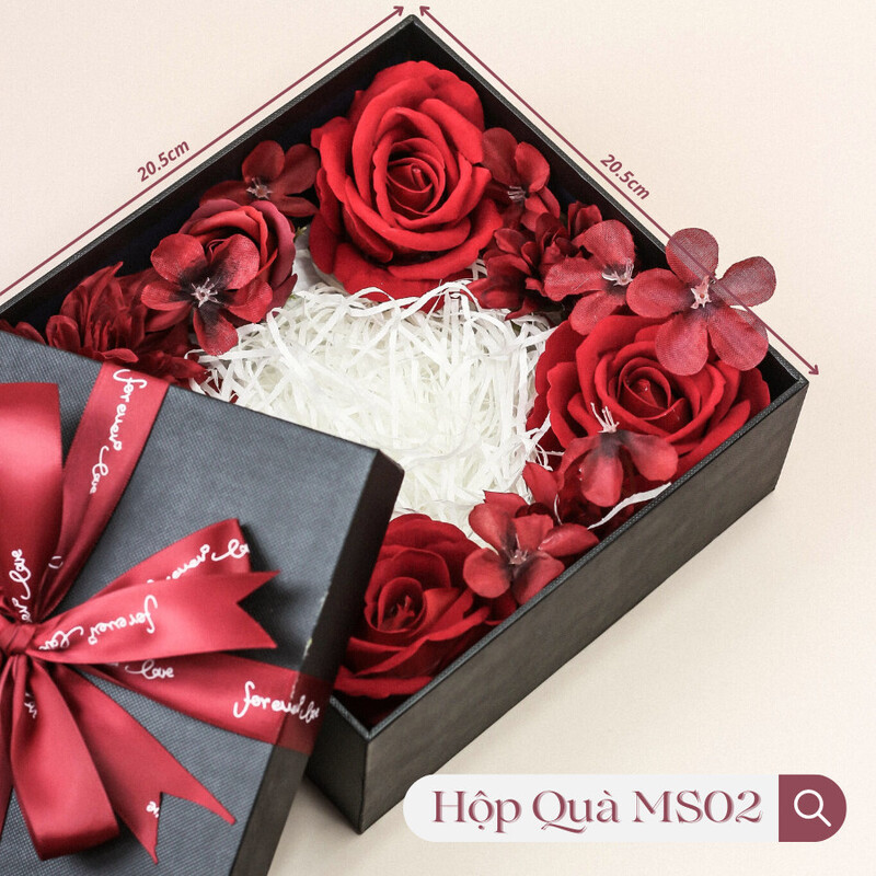 Hộp Quà Đen Nơ Đỏ MS02