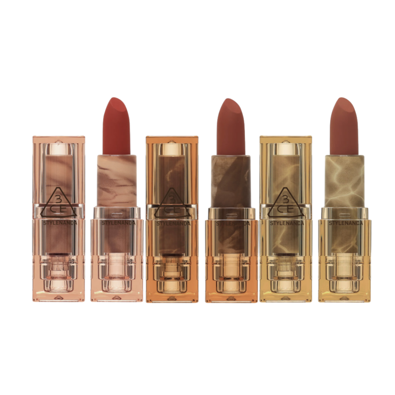Son Thỏi 3CE Soft Matte Lipstick Version Deep Under More Deep - Unstained Red 3.5g