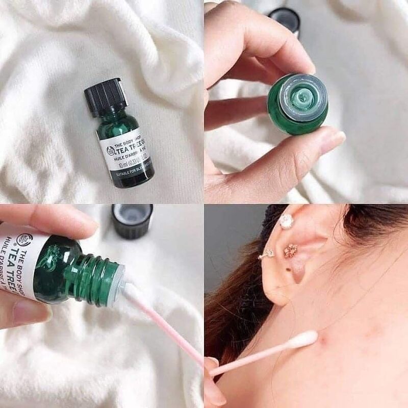 Tinh Dầu The Body Shop Tea Tree Oil Hỗ Trợ Giảm Mụn 10ml Mẫu Mới