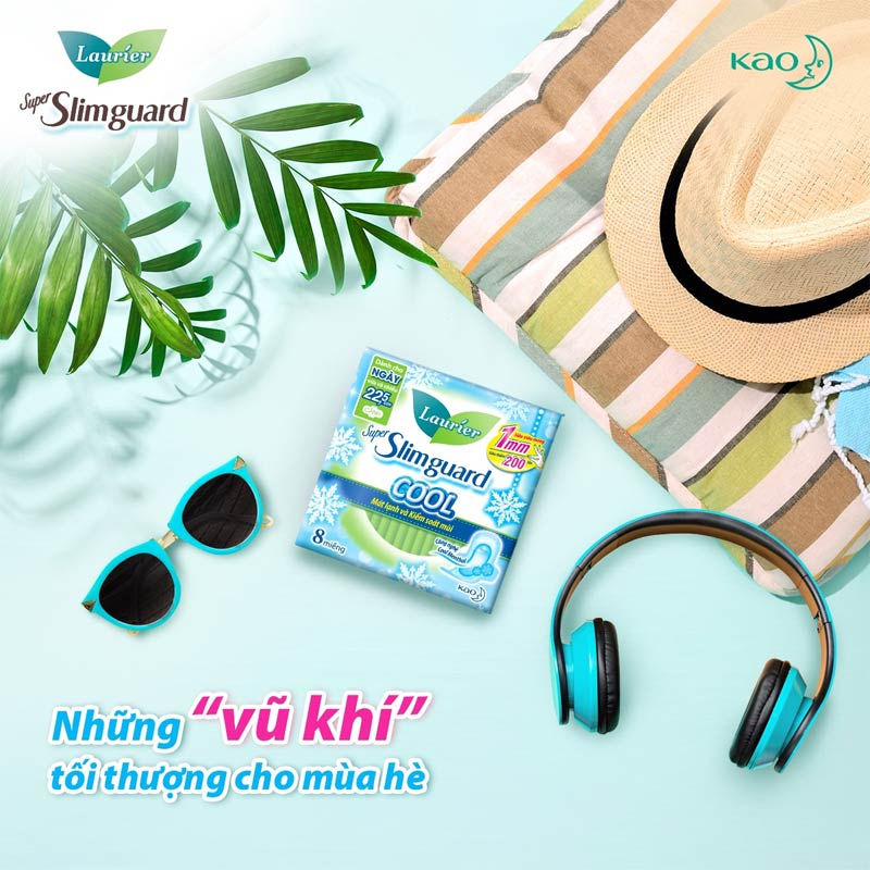 Băng Vệ Sinh Laurier Siêu Mỏng Mát Lạnh 1mm 22.5cm - 8 PCS