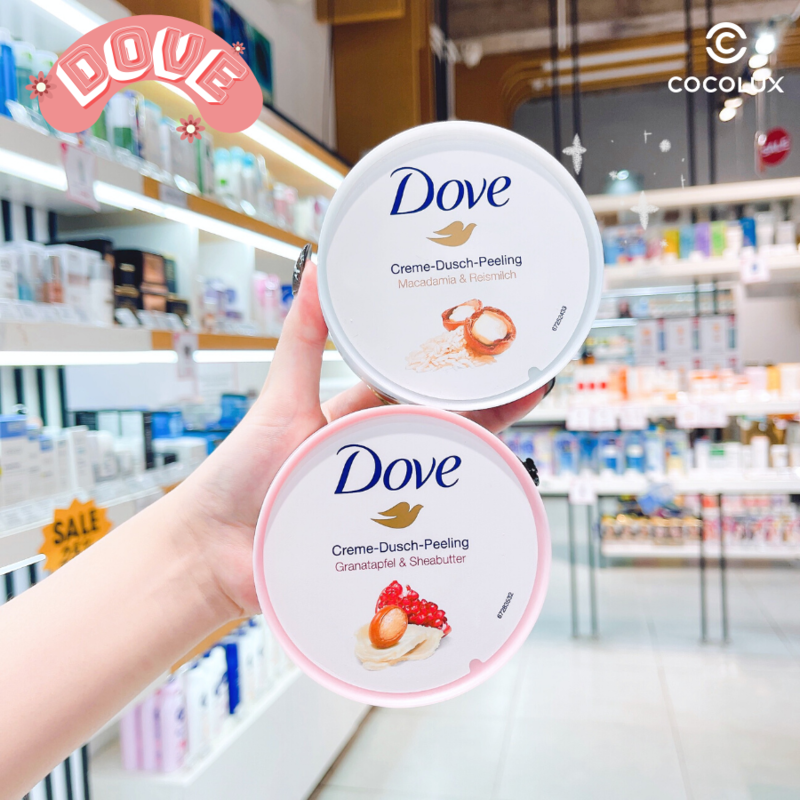 Tẩy Tế Bào Chết Body Dove Creme Dusch Peeling Lựu Đỏ 225ml