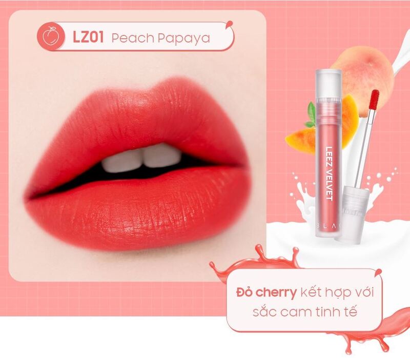 Son Kem Lì Black Rouge Leez Velvet Tint Mịn Mướt Môi - LZ01