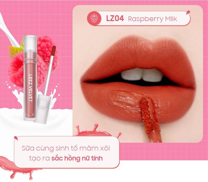 Son Kem Lì Black Rouge Leez Velvet Tint Mịn Mướt Môi - LZ04