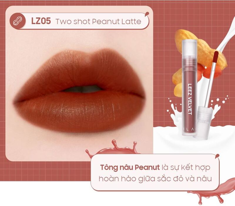 Son Kem Lì Black Rouge Leez Velvet Tint Mịn Mướt Môi - LZ05