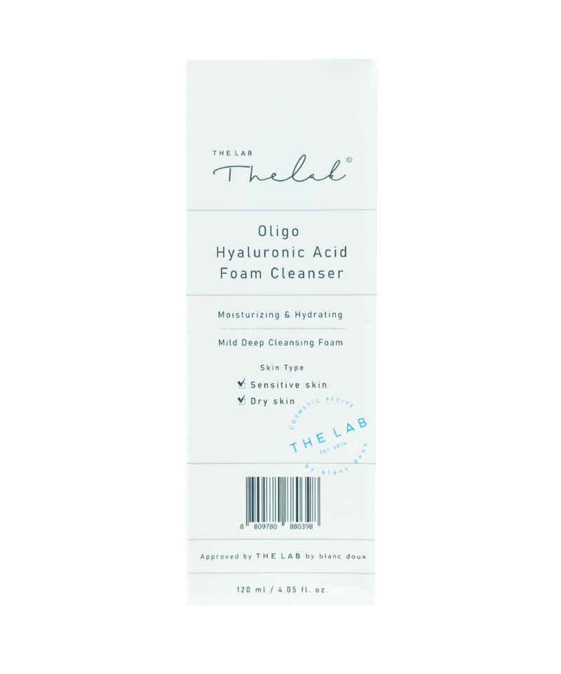 Bọt Rửa Mặt THE LAB Oligo Hyaluronic Acid Foam Cleanser Sạch Sâu, Dưỡng Ẩm 120ml