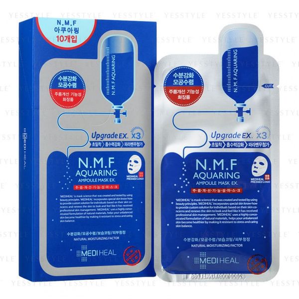 Mặt Nạ Mediheal N.M.F Aquaring Ampoule Mask Ex Dưỡng Ẩm, Kiềm Dầu 10PCS