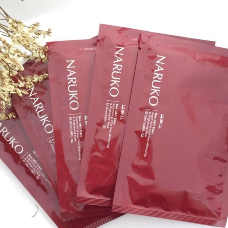 Mặt Nạ Naruko Raw Job's Tears Pore Minimizing and Brightening Mask Chiết Xuất Hạt Ý Dĩ 25ml 1 PCS