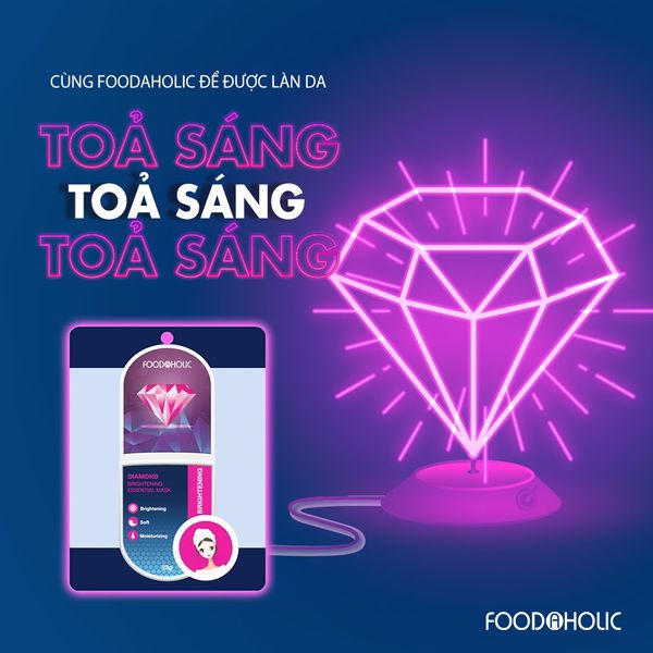 Mặt Nạ Food A Holic - Bột Kim Cương Dưỡng Trắng Sáng Da 23g 1PCS