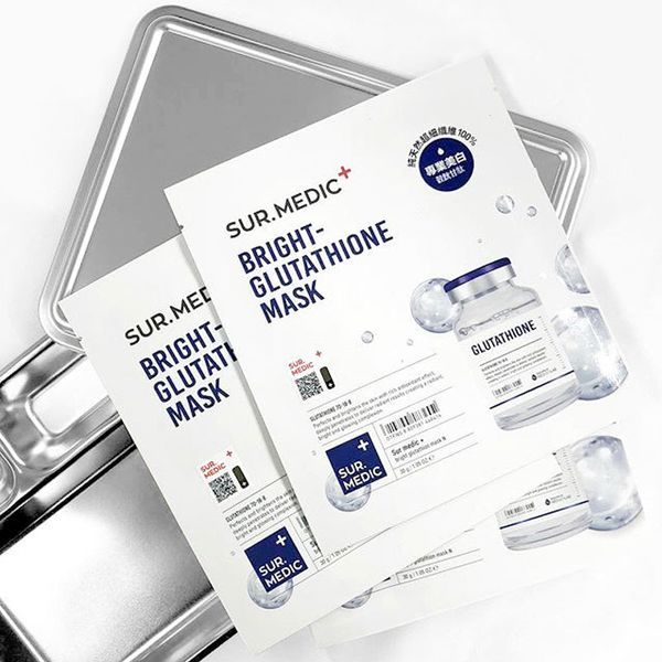Mặt Nạ Sur.medic+ Super Glutathione 100 Bright Mask Dưỡng Trắng Da 30g 10PCS