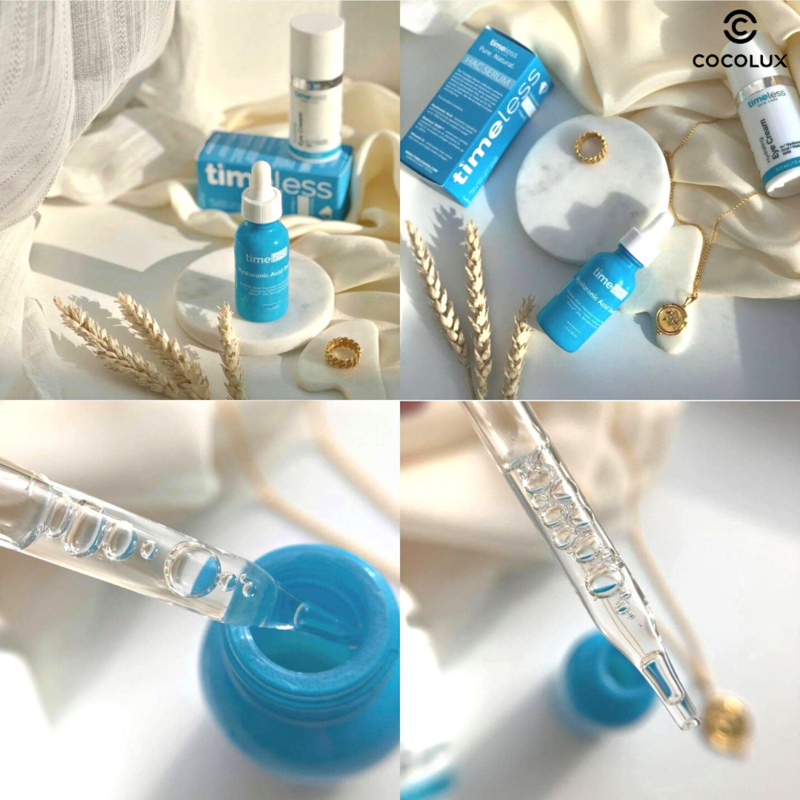 Serum Timeless Hyaluronic Acid  + Vitamin C Cấp Ẩm, Làm Sáng Da 30ml