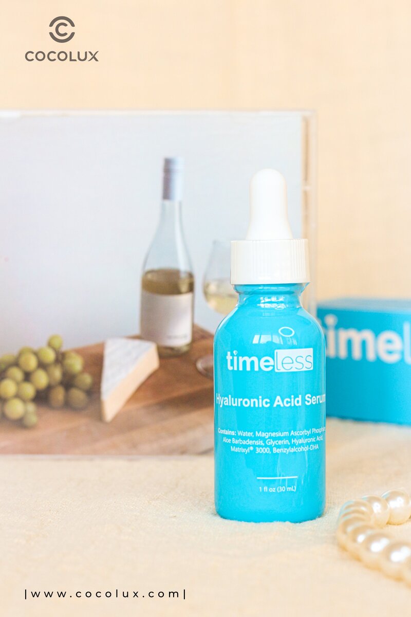 Serum Timeless Hyaluronic Acid  + Vitamin C Cấp Ẩm, Làm Sáng Da 30ml