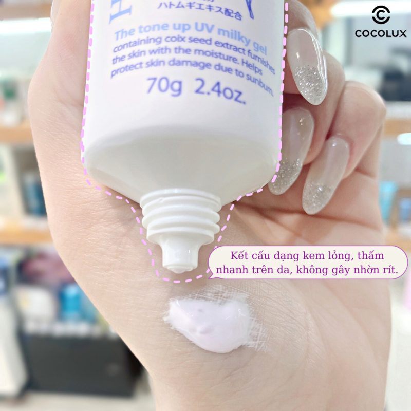 Kem Chống Nắng Hatomugi Ý Dĩ Cấp Ẩm, Nâng Tông Da 70g