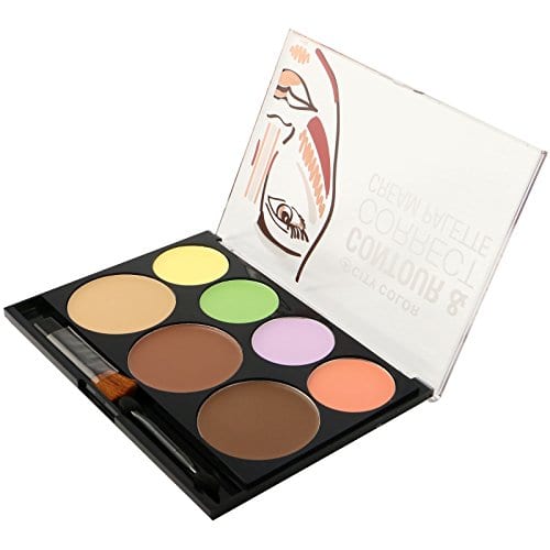 Bảng Tạo Khối Và Che Khuyết Điểm City Color Contour & Correct Cream Palette 7 Ô