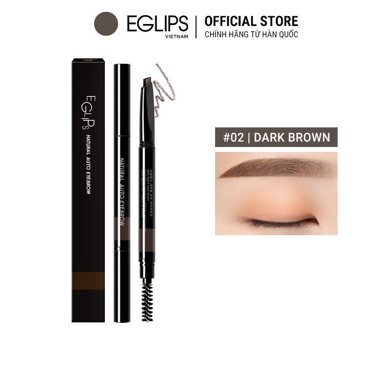 Chì Kẻ Mày Eglips Natural Auto Eyebrow 02 Dark Brown 2 Đầu