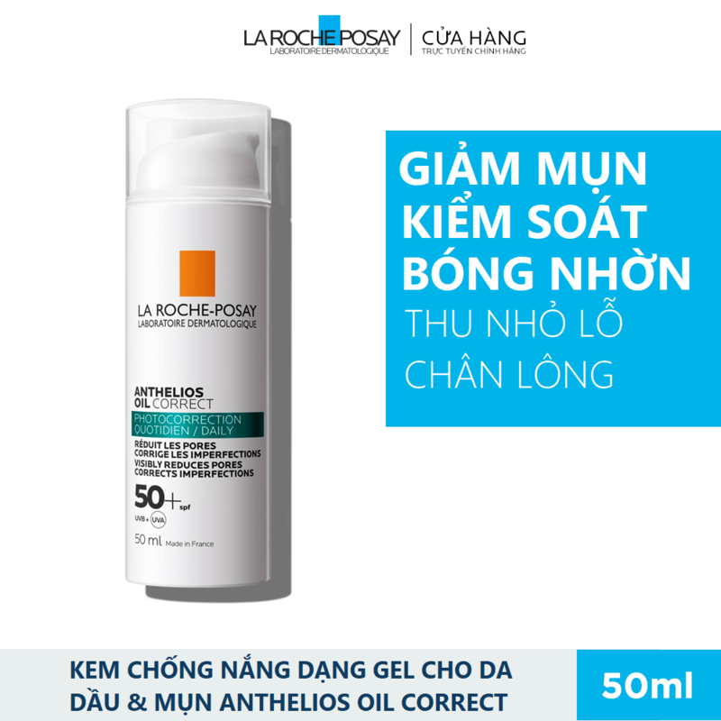 Kem Chống Nắng La Roche-Posay Anthelios Oil Correct Giảm Mụn & Kiểm Soát Bóng Nhờn 50ml