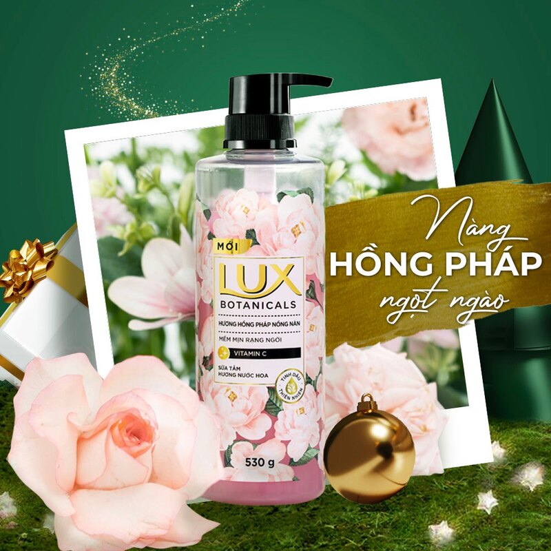 Sữa Tắm Lux Botanicals Hoa Hồng Pháp Nồng Nàn 530g