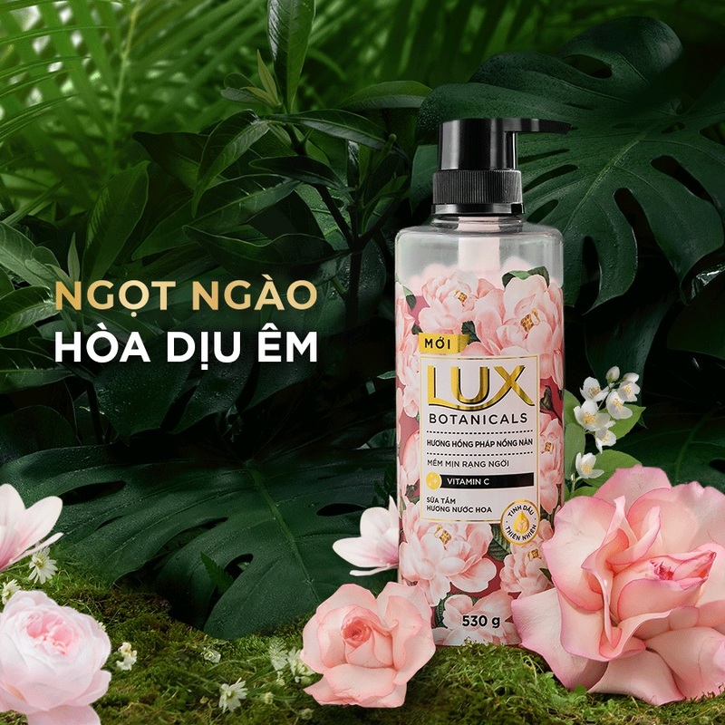 Sữa Tắm Lux Botanicals Hoa Hồng Pháp Nồng Nàn 530g