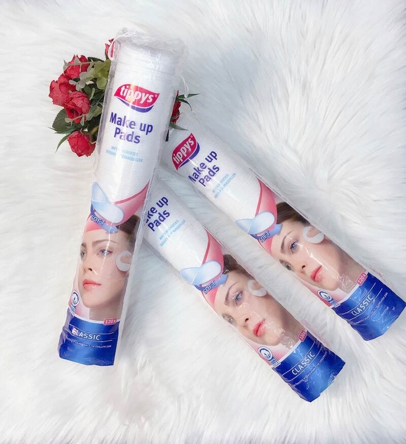 Bông Tẩy Trang Tippys Classic Make Up Pads 120 PCS