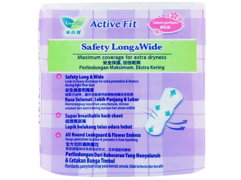 Băng Vệ Sinh Laurier Ultra Thin Pantyliners Active Fit Sakura Perfume Ngày Đầu - Cuối Hương Hoa Anh Đào 20 PCS