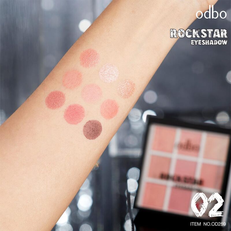 Phấn Mắt Odbo Rockstar Eyeshadow 02 9 Ô 18g 