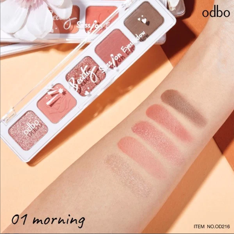 Phấn Mắt Odbo Beauty Session Eyeshadow OD216 01 5 Ô 7.5g