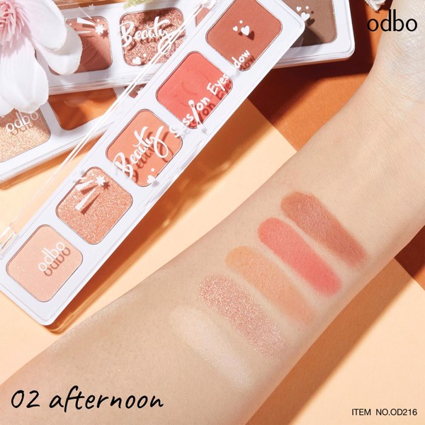 Phấn Mắt Odbo Beauty Session Eyeshadow OD216 02 5 Ô 7.5g