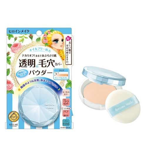 Phấn Phủ Kissme Heroine Make Long Stay Powder Clear SPF 22 PA++ Màu Xanh Dương 4.8g