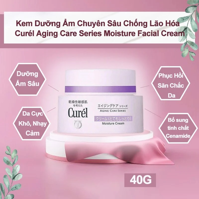 ​​Kem Dưỡng Curél Aging Care Series Moisture Cream Chống Lão Hóa Cấp Ẩm Chuyên Sâu 40g