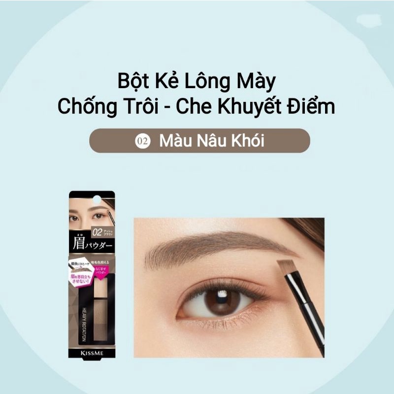 Bột Tán Mày Kissme Heavy Rotation Natural Powder Eyebrow 02 2.3g
