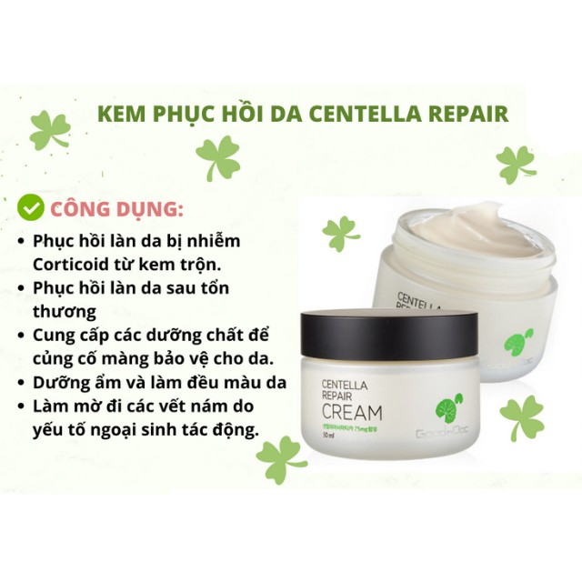 Kem Dưỡng GoodnDoc Centella Repair Cream Phục Hồi Dưỡng Trắng 50ml