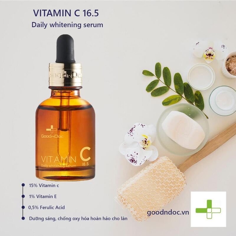Serum GoodnDoc Vitamin C 16.5 Daily Whitening Serum Dưỡng Da Tươi Sáng 30ml