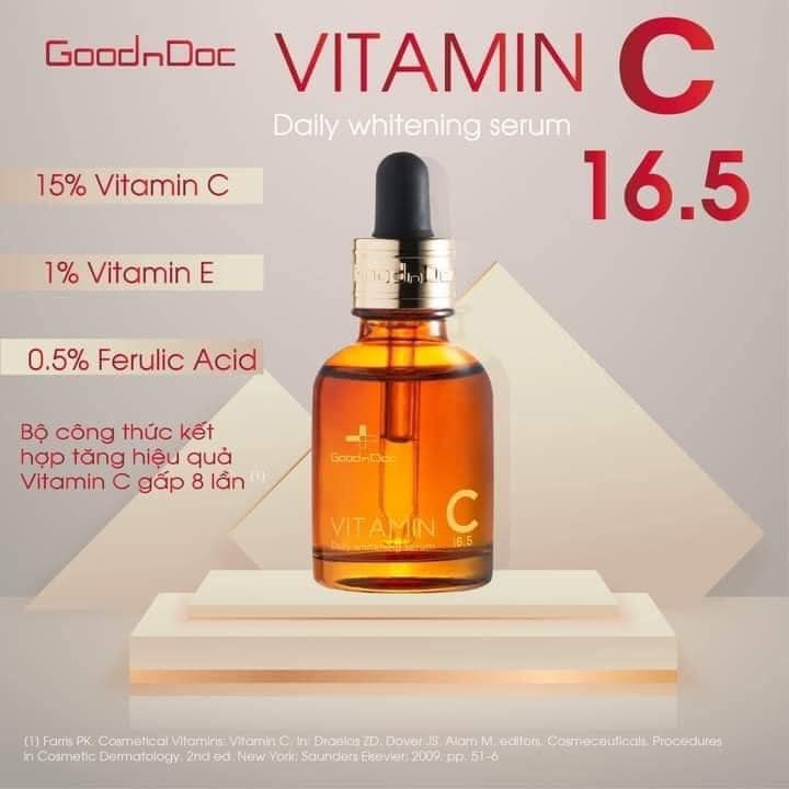 Serum GoodnDoc Vitamin C 16.5 Daily Whitening Serum Dưỡng Da Tươi Sáng 30ml