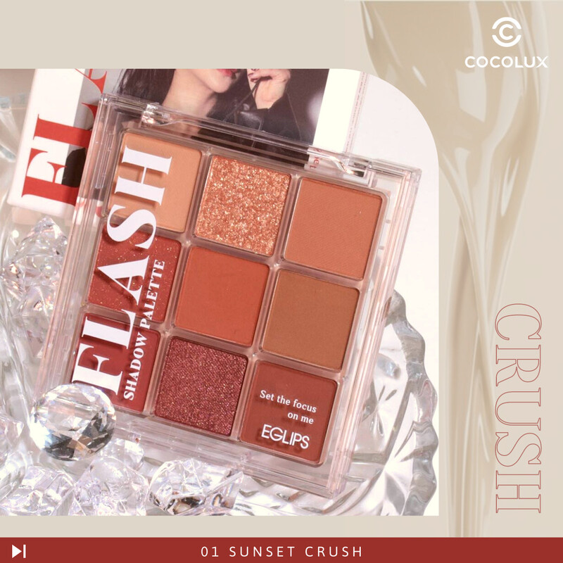 Phấn Mắt Eglips Flash Shadow Palette - 01 Sunset Crush