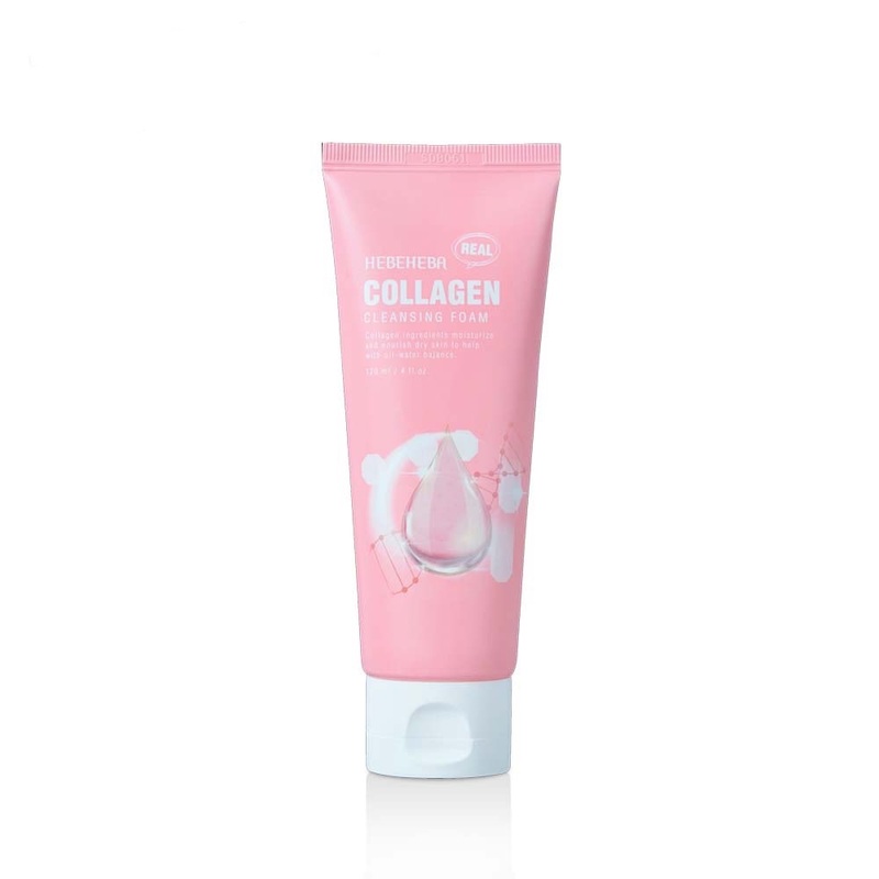 ​​Sữa Rửa Mặt Hebeheba Real Collagen Cleansing Foam Cho Da Thường Và Khô 120ml