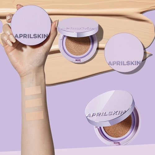 Phấn Nước Aprilskin Ultra Slim Cushion Siêu Mỏng Nhẹ Tone 22 Pink Beige 15g