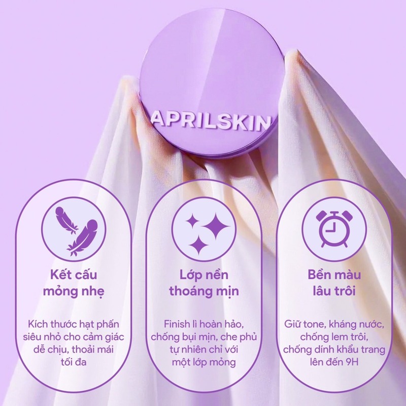 Phấn Nước Aprilskin Ultra Slim Cushion Siêu Mỏng Nhẹ Tone 21 Light Beige 15g
