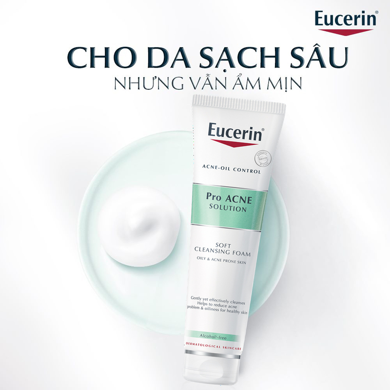 Bộ Sản Phẩm Eucerin Tinh Chất Giảm Mụn Viêm 40ml + Sữa Rửa Mặt Da Nhờn Mụn 150g