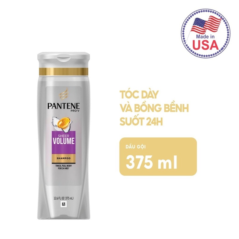 Dầu Gội Pantene Pro V Sheer Volume Shampoo Làm Dày & Bồng Bềnh Tóc 375ml