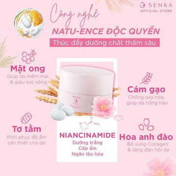 Kem Dưỡng Senka White Beauty Glow Gel Cream Sáng Da, Mờ Thâm Sạm Ban Đêm 50g
