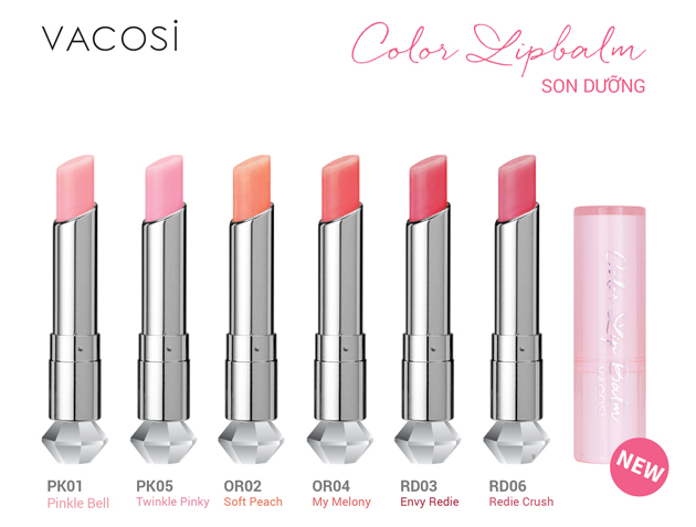 Son Dưỡng Môi Vacosi Color Lipbalm 04 My Melony Có Màu 3g