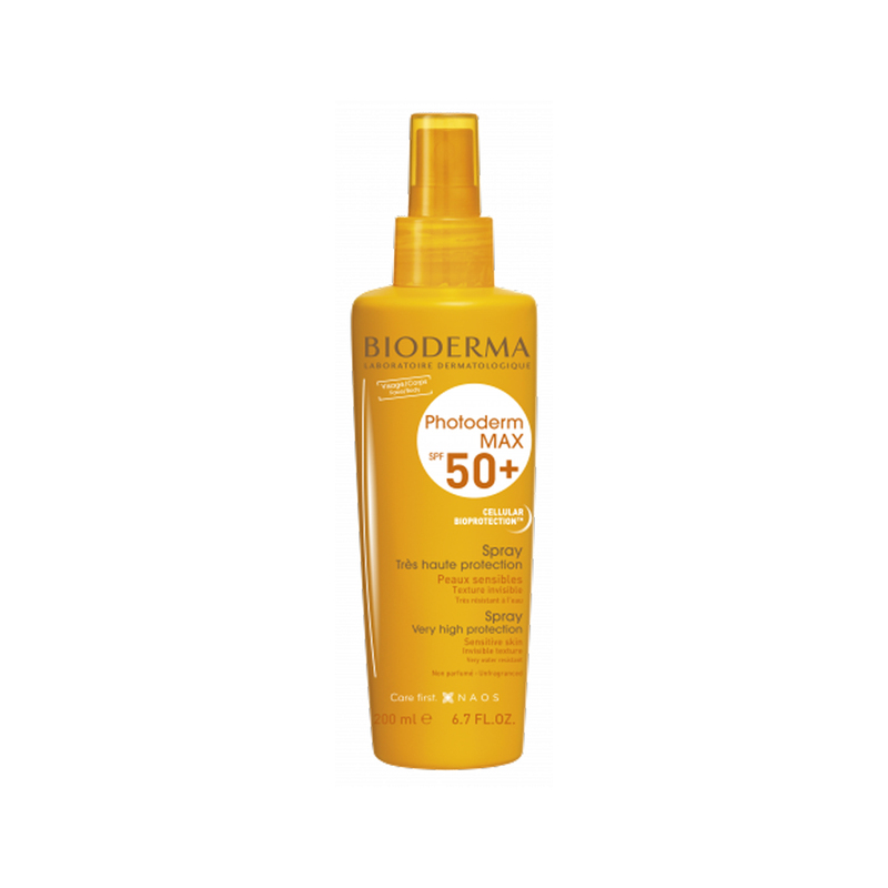 Xịt Chống Nắng Bioderma Photoderm Max SPF50+ Cho Da Nhạy Cảm 200ml