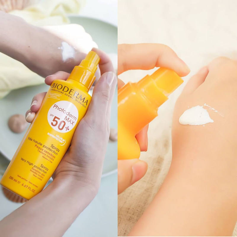 Xịt Chống Nắng Bioderma Photoderm Max SPF50+ Cho Da Nhạy Cảm 200ml