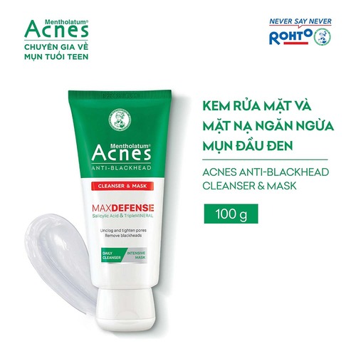 Kem Rửa Mặt Acnes Anti-Blackhead Ngăn Ngừa Mụn Đầu Đen 100g