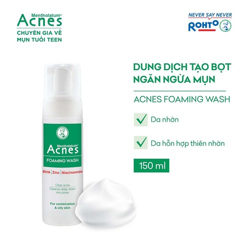 Dung Dịch Acnes Tạo Bọt Ngăn Ngừa Mụn 150ml