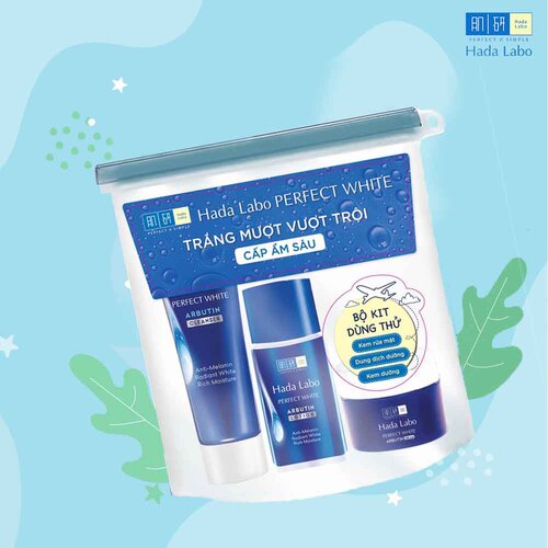 Bộ Sản Phẩm Hada Labo Perfect White Dưỡng Trắng