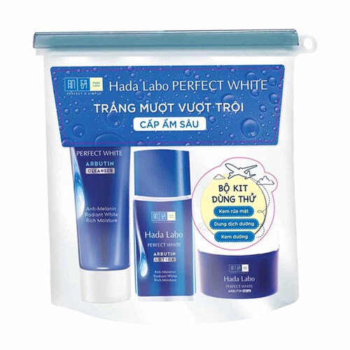 Bộ Sản Phẩm Hada Labo Perfect White Dưỡng Trắng