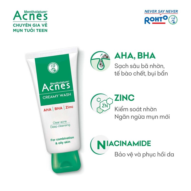 Sữa rửa mặt Acnes ngăn ngừa mụn 100g