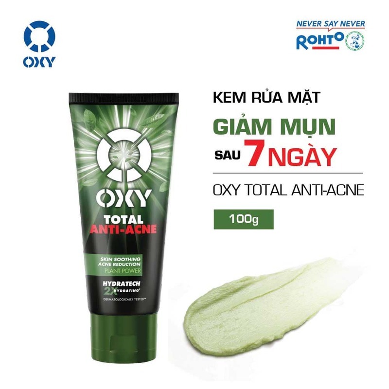 Kem Rửa Mặt OXY Sạch Khuẩn Mụn, Kiểm Soát Nhờn 100g